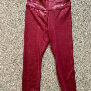 Purple Sparkle Nike Leggings